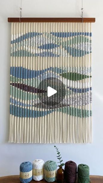 125K views · 6.6K likes | macrame RaDam on Instagram: "2303 . 100 x 70 cm rope, linen yarn . macrame wallhanging . linen yarn - @sevy_knitncrochet" Macrame Diy Wall Hanging, Circular Weaving Loom, Macrame Wall Hanging Ideas, Yarn Macrame, Art Yarn Weaving, Circular Weaving, Twine Crafts, Macrame Wall Hanging Tutorial, Yarn Wall Art