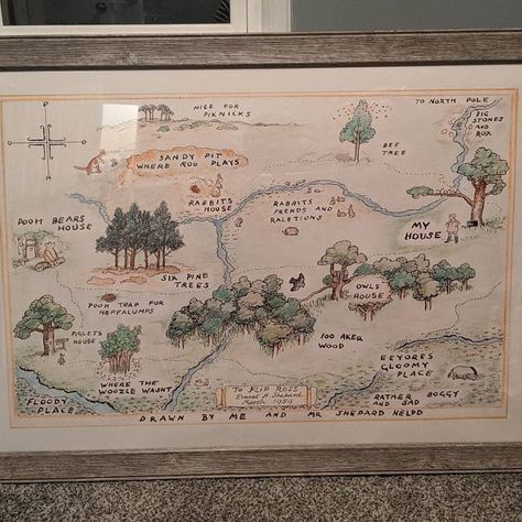 100 Acre Wood Map Sign. Classic Winnie the Pooh Nursery. | Etsy 100 Acre Wood Map, Winnie The Pooh Original, Camp Aesthetic, Map Nursery, Pooh Nursery, 100 Acre Wood, Map Signs, Winnie The Pooh Nursery, Nursery Canvas