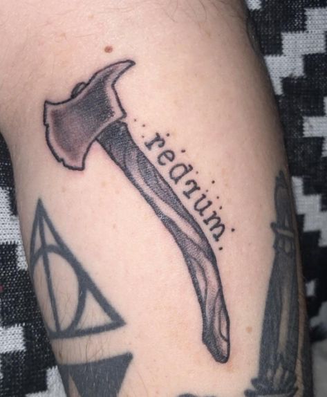 It Tattoos Stephen King, Small Banger Tattoos, The Conjuring Tattoo Ideas, Shinning Tattoos, Small Horror Movie Tattoo Ideas, The Shining Tattoo Ideas, It Tattoo Stephen King, Horror Movies Tattoos, Stephen King Tattoo Ideas