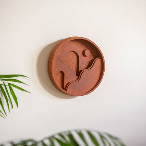 Unique Handmade Ceramic Sculptures | Oh Hey Grace Unusual Wall Art, Earthy Terracotta, Ceramic Wall Sculpture, Terracotta Wall Art, Ceramic Wall Hanging, Interior Decorating Tips, Ceramic Wall Decor, Ceramic Wall Art, The Portal