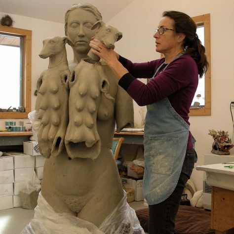 Sirens and Sphinx's Mythology and Figurative Sculpture with Adrian Arleo | International Center for the Arts Sphinx Mythology, Sculpture Workshop, Montana Art, Living Outside, Ceramic Sculpture Figurative, Missoula Montana, Contemporary Ceramics, Figurative Sculpture, Pottery Studio