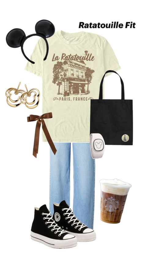 Ratatouille Outfit Disney, Ratatouille Disney Bound, Magic Kingdom Outfits Women, Ratatouille Outfit, Disney Ootd, Ratatouille Disney, Disney Movie Collection, Disney Park Outfit, Outfit Disney