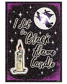 Halloween Indoor Decorations - Spirithalloween.com Black Flame Candle Hocus Pocus, Halloween Countdown Sign, Hocus Pocus Halloween Decor, Scroll Sign, Salem Map, Light Up Canvas, Black Flame Candle, Flame Candle, Black Flame