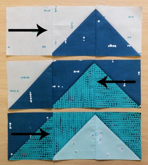 Modern HST Sampler #5: Mountain - Blossom Heart Quilts Triangle Quilting Designs, Mountain Quilt Pattern Free, Wilderness Quilts, Elk Quilt, Mountain Fabric, Mountain Quilt Block, Mountain Quilt Pattern, Mountain Quilt, Garden Quilts