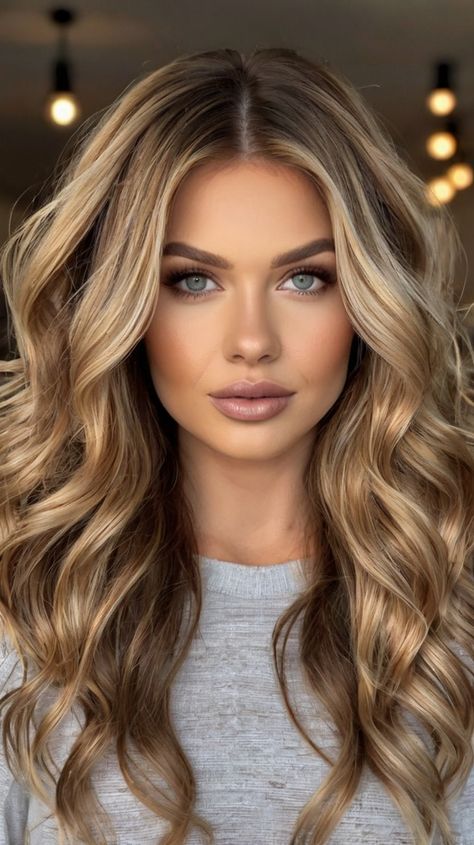 🎭 Fabulous Natural Dark Blonde Brown Hair Colors with Blonde Highlights | Innovative Charm 💃 Full Head Brown Highlights, Ash Blonde Balayage Dark, Blonde Brown Hair Color, Warm Bronde Balayage, Brown Hair Colors With Blonde, Hair Colors With Blonde, Warm Bronde, Brown Hair Color With Blonde Highlights, Cute Christmas Hairstyles