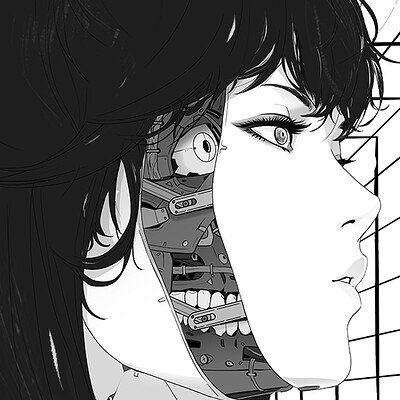 Manga Pfps Black And White, Japanese Gore, Black And White Manga Pfp, Manga Art Aesthetic, Manga Black And White, Wallpaper Black And White, Japanese Horror, Leaves Illustration, Arte Robot