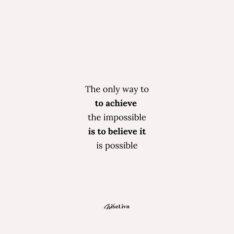 Believe in the impossible and make it your reality. 💫 Only when we dare to dream beyond the ordinary can we achieve the extraordinary. #Believe #ImpossibleIsNothing #DreamBig #Achieve #Motivation #Inspiration #NeverGiveUp #PositiveVibes Nothing Is Impossible Quote, Impossible Quotes, Daily Inspiration Quotes, The Only Way, Daily Inspiration, Never Give Up, Dream Big, Positive Vibes, The Ordinary