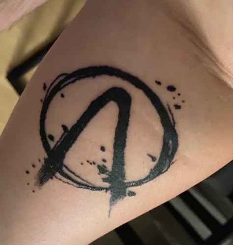 Small Gamer Tattoo Ideas, Borderlands Vault Symbol Tattoo, Borderlands Tattoo Design, Deep Rock Galactic Tattoo, Borderlands 2 Tattoo, Tattoo Ideas Gaming, Terraria Tattoo Ideas, Video Game Inspired Tattoos, Gaming Tattoos For Men