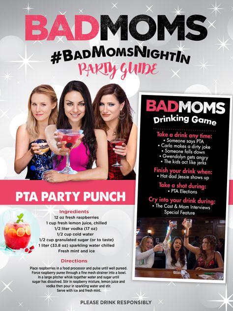 Bad Moms Christmas Party, Moms Night In Party Ideas, Meet The Bridal Party, Bad Moms Movie, Adult Slumber Party, Bridal Party Ideas, Ladies Night Party, Moms' Night Out, Bad Moms Club