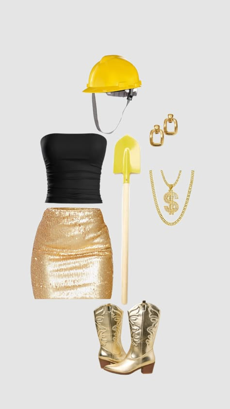 Gold Digger Costume - College Gold Digger Costume, Halloween Costume Duos, Costume Duos, Digger Costume, Halloween Costume Duo, Costume Duo, Carnaval Inspo, Spirit Week Ideas, Iconic Halloween Costumes