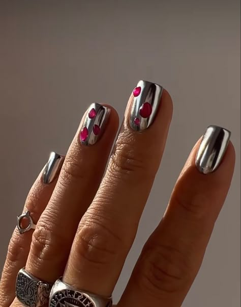 Mens Nails, Grunge Nails, Minimal Nails, Silver Nails, Dream Nails, Funky Nails, Fancy Nails, Chic Nails, Dope Nails