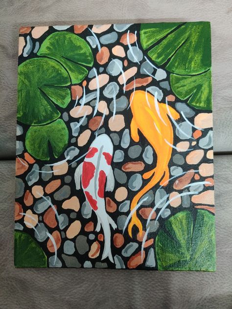 Fish Acrylic Painting, Fish Acrylic, Nature Canvas Painting, Soft Pastels Drawing, How To Style Cargo Pants, Canvas Acrylic Painting, Circle Canvas, Animal Illustration Art, Indie Drawings