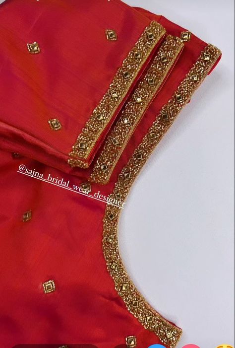 Scattered Beads Aari Work, Simple Aari Butta Designs, Exclusive Blouse Designs, Ikat Blouse Designs, Latest Bridal Blouse Designs, Latest Blouse Designs Pattern, Aari Blouse, Simple Work, Traditional Blouse Designs