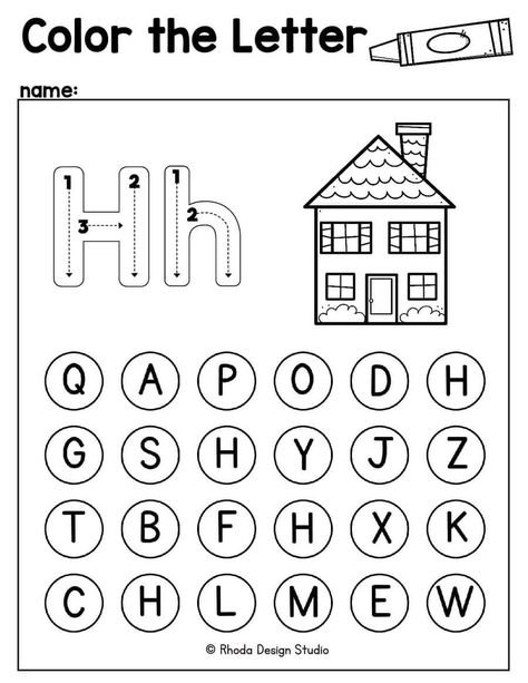 Letter H Coloring Pages Learning Letter H Preschool, H Art For Preschool, H Preschool Crafts, Letter H Preschool Activities, Letter H Worksheets Preschool, Letter H Activity, Letter H Crafts For Preschoolers, Letter H Preschool, Letter H Printable