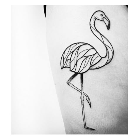 something like this! an outline/geometric tattoo...then you can always color it when you're bored! Geometric Flamingo Tattoo, Flamingo Tattoo Outline, Flamingo Outline, Tattoo Flamingo, Flamingo Tattoo, Outline Tattoo, Animal Totem, 1 Tattoo, Time Tattoos