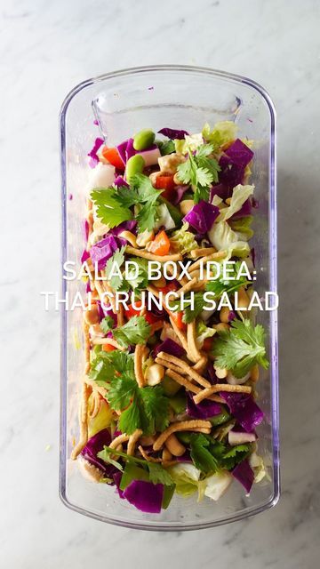 Kylie, MS, RD, LDN | Dietitian on Instagram Nutrition By Kylie, Thai Crunch Salad, Salad Box, Lots Of People, Healthy Ideas, Chopped Salad, January 19, Nutrition Tips, Good Eats