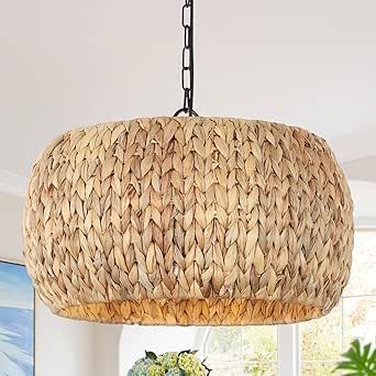 Rattan Dining Room, Bedroom Island, Boho Light Fixture, Farmhouse Chandelier Lighting, Chandeliers For Dining Room, Rattan Light Fixture, Dining Room Light Fixture, Boho Dining Room, Boho Chandelier