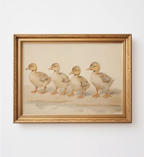 Vintage Art Nursery, Baby Girl Duck Nursery, Farm Theme Baby Room, Little Duckling Nursery, Duck Themed Room, Duck Nursery Theme, Duck Themed Nursery, Duckling Nursery, Hearts Preschool