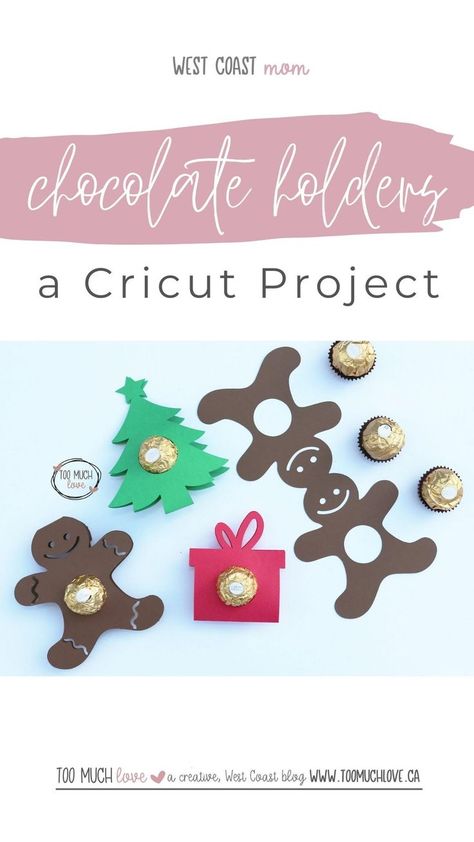 Chocolate Holder Paper Crafts, Candy Holders Diy Christmas Cricut, Lindt Chocolate Holder Svg Free, Cricut Candy Holder Christmas, Cricut Chocolate Holder, Christmas Candy Holder Svg, Lollipop Holder Template Free Printable, Christmas Cricut Gift Ideas, Cricut Candy Holder