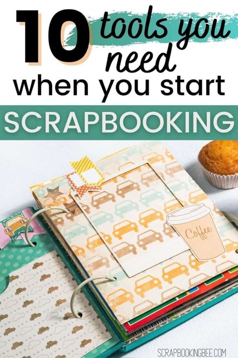 Scrapbook Tools Products, How To Start Scrapbooking Step By Step, Scrapbook Materials List, Scrapbooking For Beginners, How To Start Scrapbooking, How To Scrapbook For Beginners, Scrapbooking Hacks, Scrapbook Hacks, Scrapbook Essentials