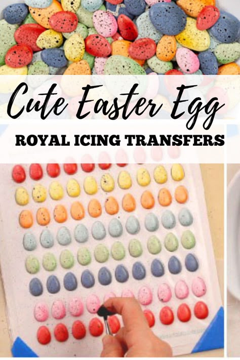 Fondant Easter Decorations, Easter Egg Sugar Cookies Royal Icing, Easy Spring Cookies Decorated, Royal Icing Cookies Easter, Royal Icing Transfers Free Printable Easter, Free Royal Icing Transfer Sheets, Royal Icing Transfers Tutorial, Easter Royal Icing Transfers, How To Make Royal Icing Flowers