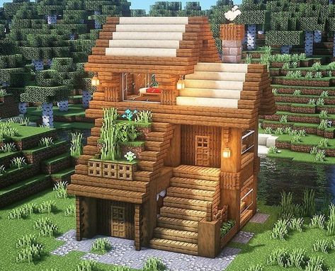 Minecraft Cottage House, Minecraft Cabin, Minecraft Fountain, Minecraft Small House, Case Minecraft, Minecraft Decoration, Boulet Journal, Minecraft Houses Survival, Minecraft Things