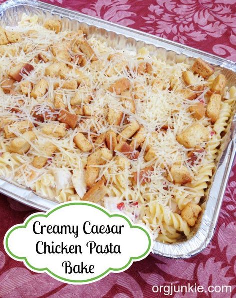 Chicken Caesar Pasta Bake Creamy Caesar Chicken, Caesar Pasta, Caesar Chicken, Greek Chicken Recipes, Paleo Chicken Recipes, Chicken Pasta Bake, Chicken Drumstick Recipes, Low Carb Chicken Recipes, Chicken Caesar