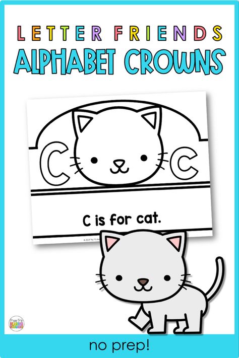 Enhance your phonics instruction with these fun and functional Alphabet Crowns! Students will love crafting their alphabet crowns while learning letter sounds in kindergarten, and you'll love that they're no-prep! #missmsreadingresources #phonics #letters #crowns #kindergarten #alphabet #noprep Alphabet Crown, Letter Identification Games, Alphabet Mini Book, Learning Letter Sounds, Giveaways Ideas, Letter Recognition Games, Kindergarten Alphabet, C Is For Cat, Morning Work Activities