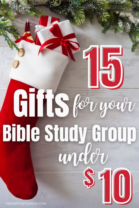 15 Best Christmas Gifts for Your Bible Study Group - The Purposeful Mom Creative Christmas Gifts For Women, Individual Christmas Gifts For Large Group, Diy Gifts For Bible Study Group, Bible Study Group Gift Ideas, Small Group Christmas Gifts, Church Christmas Gifts For Adults, Worship Team Christmas Gifts, Christmas Goodie Bags For Kids Church, Cheap Group Christmas Gifts