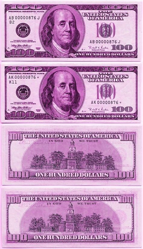 Pink Dollar Bills, Pink Cash, Crayola Crayon Colors, Pink Money, Hood Wallpapers, Money Stickers, Y2k Posters, Writing Paper Printable Stationery, Money Notes