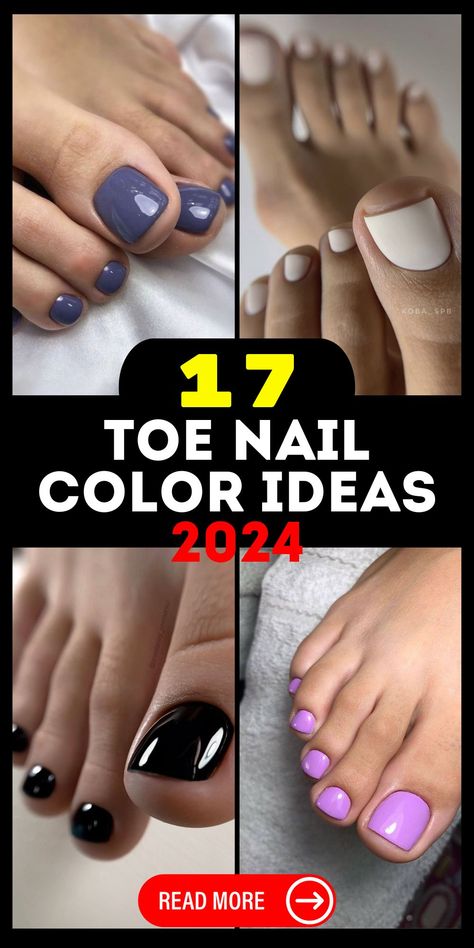 Top Toe Nail Colours for 2024: Find Your Fall & Summer Pedicure Style Pedicure Winter 2024, Classy Pedicure Colors, Elegant Toe Nails Classy, Toe Nail Colors For Dark Skin, Pedicure En Gel, Best Toe Nail Color, Winter Pedicure, Purple Toe Nails, Summer Pedicure Colors