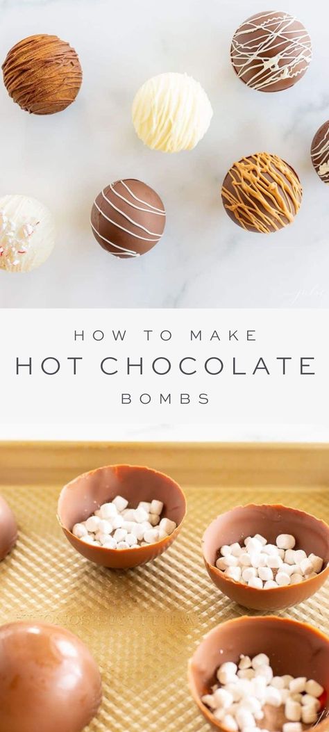 Hot Chocolate Melting Balls, Chocolate Balls For Hot Chocolate, Hot Cocoa Balls Diy, Chocolate Cocoa Balls, Cocoa Balls Recipes, Coco Balls For Hot Chocolate, Hot Chocolate Balls Diy, Hot Chocolate Bombshell Diy Easy, Hot Chocolate Balls Recipe