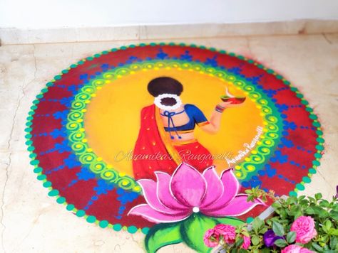 #Diwalirangoli #Peacockrangoli #Diyarangoli #Colourfullrangoli #Easyrangoli #Newrangolidesign #Latestrangoli design #Anamikasrabgavalli Rangoli Girl Design, Lady Rangoli Designs Diwali, Lady Rangoli, Girl Rangoli, Happy Diwali Rangoli, Ganesha Rangoli, Rangoli Designs For Competition, Gourmet Meat, Diwali Candles