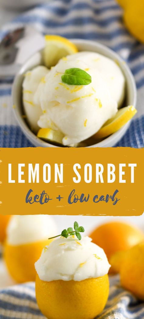 🍋 Have you splurged on a Ninja Creami?   This easy sugar-free lemon sorbet is bursting with flavor and perfect for summer! With your Ninja Creami, it’s ready in just 24 hours. Don’t have an ice cream maker? No problem! I’ll show you how to whip up this refreshing treat without one. Dive into a guilt-free dessert that everyone can enjoy! Sugar Free Sorbet, Lemon Sorbet Recipe, Ninja Ice Cream Recipe, Sugar Free Ice Cream, Sorbet Recipe, Gelato Recipe, Frozen Lemon, Lemon Ice Cream, Low Carb Ice Cream