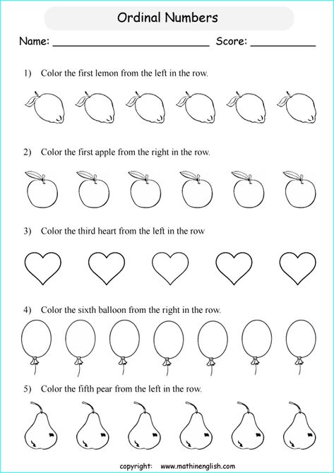 Primary 1 Maths Worksheet, Activities Sheets, Math Addition Games, Tooth Cartoon, First Grade Math Worksheets, Ordinal Numbers, Play Therapy Techniques, 1st Grade Math Worksheets, Board Game Geek