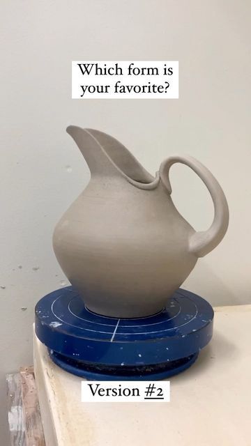 Ayla Mullen on Instagram: "✨Which is your favorite pitcher form?✨✨ I just put handles on these three pitcher forms today-- they each have such a different feeling to them. Which is your favorite? #pitcher #jug #vessel #potteryvideo #form #functionalceramics #studiopottery #contemporaryceramics #aylamullen #makingwork #makersmovement" Ceramic Pitchers Ideas Handmade Pottery, Pitchers Pottery, Clay Pieces, Pottery Videos, Different Feelings, Pottery Pitcher, Pottery Classes, Water Pitchers, Contemporary Ceramics