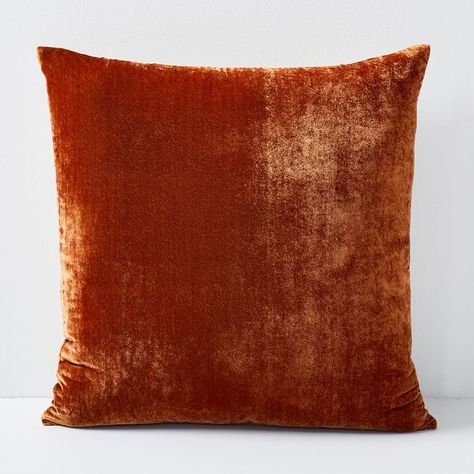 West Elm Pillows, Warm Palette, Orange Velvet, Room Planning, Velvet Pillow, Velvet Throw, Velvet Pillow Covers, Velvet Throw Pillows, Velvet Cushions