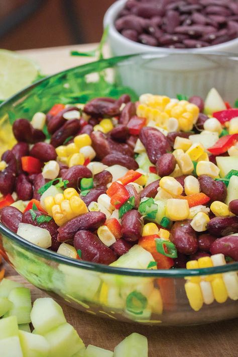 Summer Kidney Bean Salad Bean Salad Recipes Easy, Ww Salads, Dry Beans Recipe, Kidney Bean Salad, Chic Peas, Beans Recipes, Lentils Beans, Kidney Bean, Bean Salad Recipes