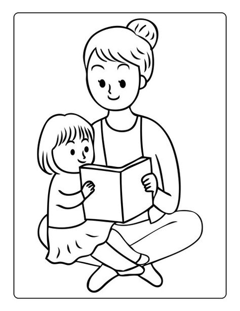 Page 7 | Reading Clipart Black White Images - Free Download on Freepik Mother Clipart Black And White, March Preschool, Reading Clipart, Mother Clipart, Mothers Day Coloring Pages, Teacher Cartoon, Family Clipart, Activity Worksheet, White Images