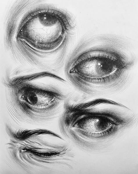 Drawing Inspo Sketch Eyes, Mens Eye Drawing, Eyes Showing Emotion, Eyes Study Drawing, Eye From The Side Drawing, Human Features Drawing, Eye Ink Drawing, Eyes Drawing Realistic Sketch, Eye Drawing Surrealism