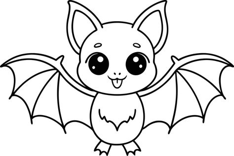 A cute bat coloring page for kids Bat Coloring Page, Kids Bat, Bat Clipart, Bats For Kids, Bat Coloring Pages, Cute Bat, Pinterest Images, Black Bat, Cityscape Photos