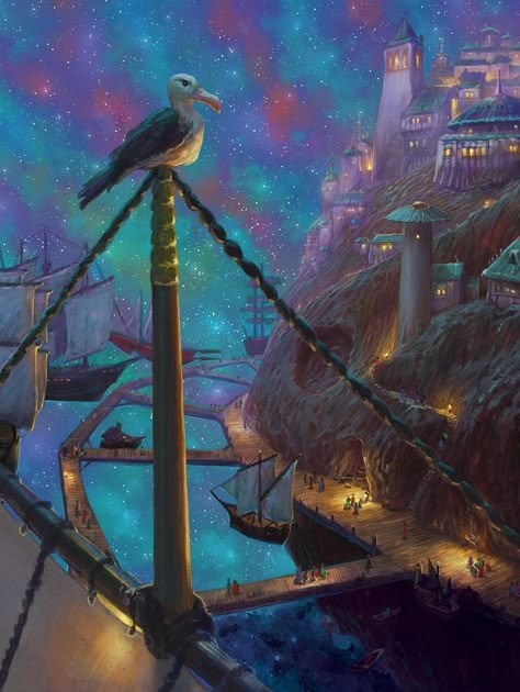 D&d City Art, Sky Ship Fantasy Art, Spelljammer Aesthetic, Astral Plane Dnd, Space Pirate Aesthetic, Spelljammer Art, Astral Sea, Airship Art, Astral Plane