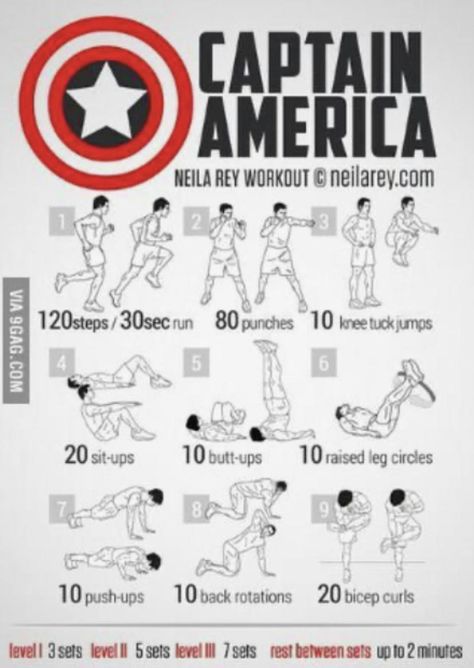 Avengers Workout, Superhero Workouts, Captain America Workout, Darbee Workout, Nerdy Workout, Neila Rey Workout, Neila Rey, Hero Workouts, 300 Workout