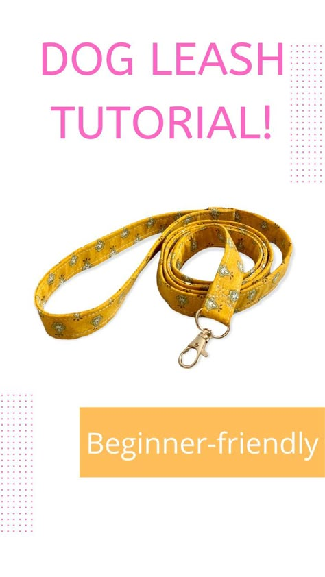 Diy Dog Collar And Leash, Homemade Dog Leashes, Diy Dog Leash And Collar, Sewing Dog Leash, How To Sew A Dog Leash, Dog Leash Sewing Pattern, Dog Collar Sewing Pattern Free, Dog Accessories Sewing, Sewn Dog Accessories