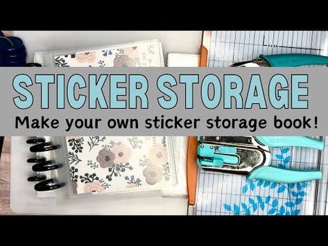 DIY STICKER STORAGE BOOK - HOW TO MAKE A STICKER STORAGE ALBUM - PLANNER STICKER ORGANIZATION - YouTube Sticker Storage Ideas Organizing, Sticker Organization Storage, Diy Sticker Storage, Sticker Storage Ideas, Planner Sticker Organization, Make A Sticker, Diy Planner Stickers, Girl Cave, Shop Sticker