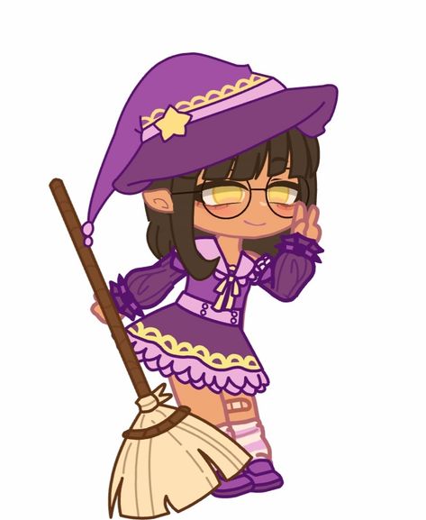 Gacha Club Witch Outfit, Witch Gacha Club, Halloween Gacha Club Outfits, Gacha Witch Outfit, Gotcha Outfits, Gacha Inspiration, Hello Kitty Bed, Gacha Things, Gacha Ocs