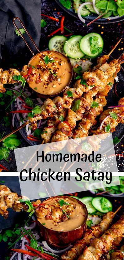 Malaysian Chicken Satay, Thai Chicken Satay Recipe, Thai Chicken Skewers, Satay Skewers, Thai Chicken Satay, Chicken Satay Skewers, Chicken Satay Recipe, Satay Recipe, Thai Peanut Chicken