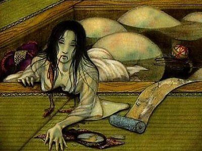 Nure Onna, Snake Woman, Japanese Urban Legends, Japanese Mythology, Japanese Horror, Sea Serpent, Beach At Night, Japanese Folklore, Niigata