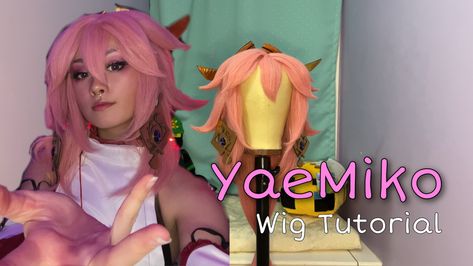 #yaemiko #genshin #genshinimpact #cosplay Yae Miko Ears, Yaemiko Cosplay, Yae Miko Headpiece, Yae Miko Accessories, Yae Cosplay Genshin Impact, Fashion Tutorial, Cosplay Tutorial, Wig Styles, Youtube Videos