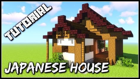 Tiny Japanese House, Japanese Tutorial, Japanese Minecraft Builds, Minecraft Japanese House, Youtube Minecraft, Minecraft Japanese, Houses Minecraft, Japanese Houses, House Tutorial